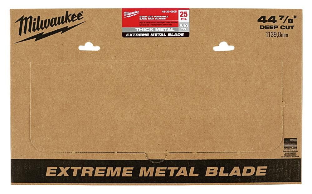 Milwaukee Extreme Thick Metal Band Saw Blades 25pk Deep Cut 48 39 0605 - Image 3