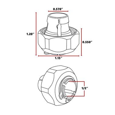 Big Horn 1/2" Router Collet for Porter Cable, large image number 1