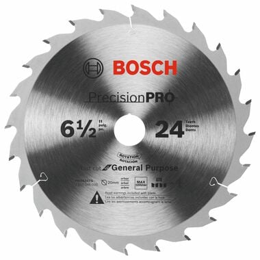 Bosch 6-1/2 In. 24-Tooth Precision Pro Series Track Saw Blade