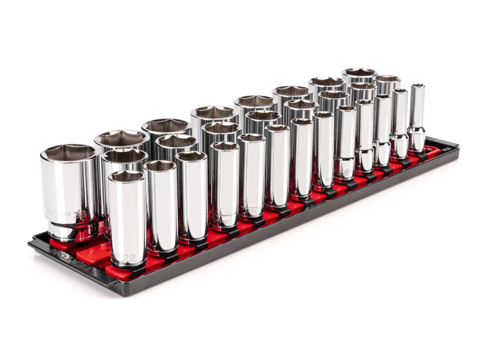 Tekton 1/2 Inch Deep 6 Point Socket Set, 29 Piece (10-38 mm), large image number 1