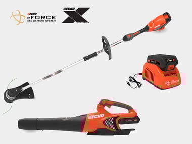 Echo 56V eFORCE Trimmer Blower Combo Kit with 2.5Ah Battery/Charger