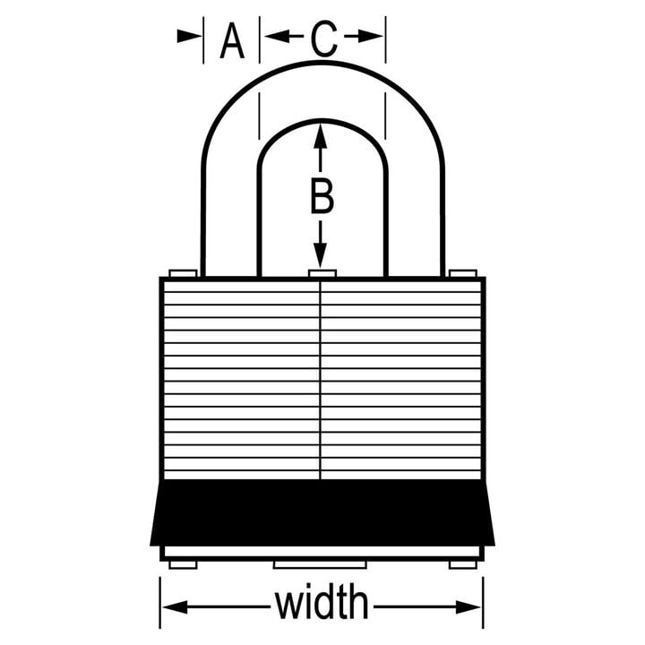 Master Lock Padlock 1 3/4in Keyed Different Tumbler 1pk, large image number 2