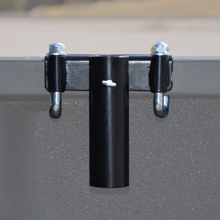 Erickson Mfg Steel Truck Bed Flag Pole Holder, Black Powder-Coated, No-Drill Clamp-On Mount, large image number 4