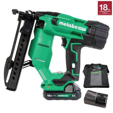 Metabo HPT 18V MultiVolt Brushless 18-Gauge 1/4 in Narrow Crown Stapler