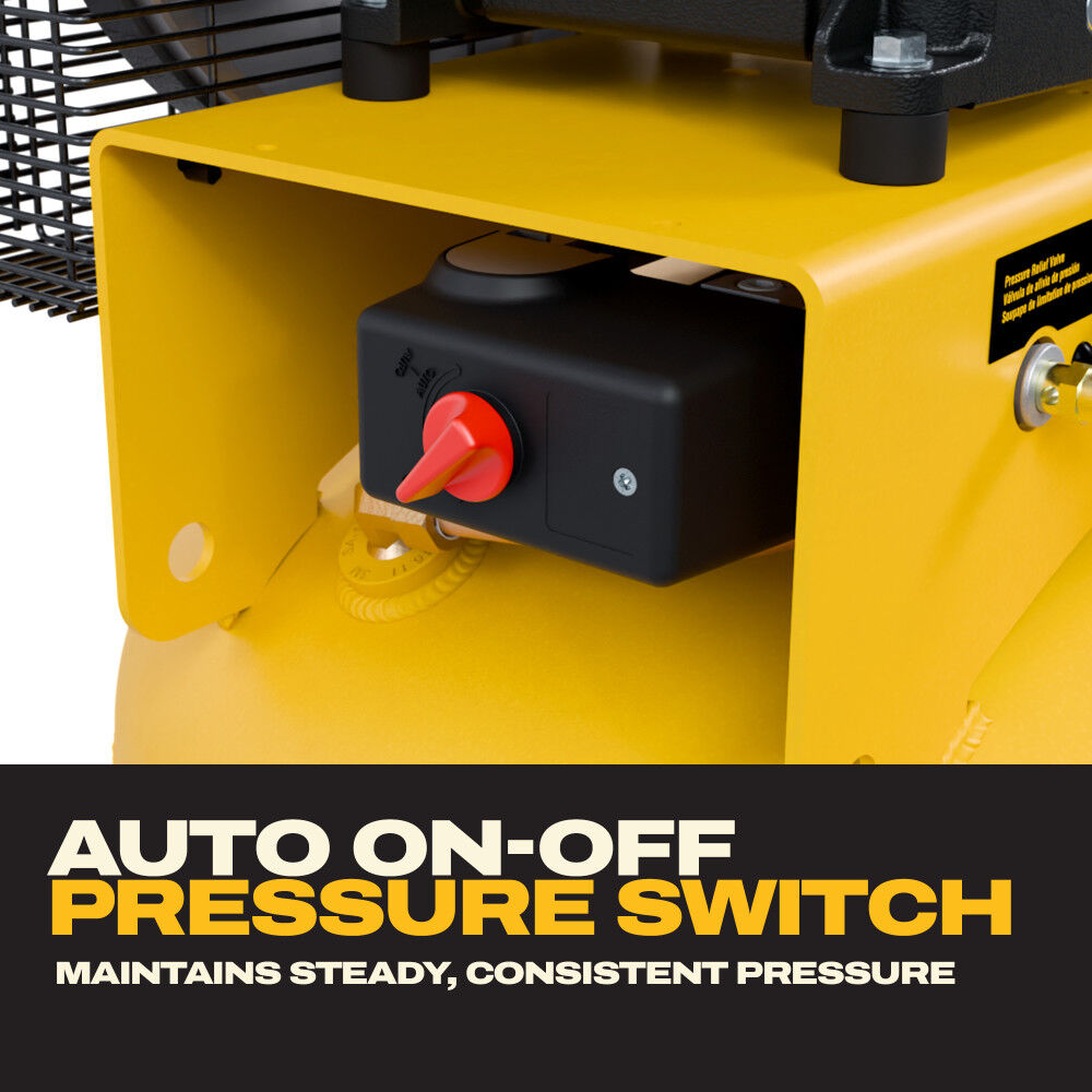 DEWALT 80-Gallon High-Flow 5 HP 155 PSI Cast Iron Oil-Lubricated Belt Drive Stationary Air Compressor, large image number 12