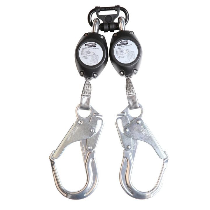 Werner 7ft Baseline Twin Leg Self-Retracting Lifeline with Aluminum Rebar