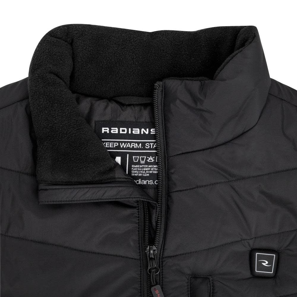 Radians Womens Heated Puffer Vest Kit with Battery, Black, Medium, large image number 4