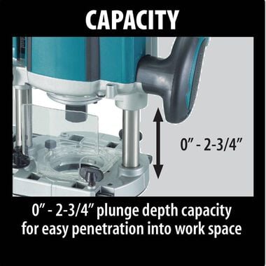 Makita 3-1/4 HP Plunge Router, large image number 1