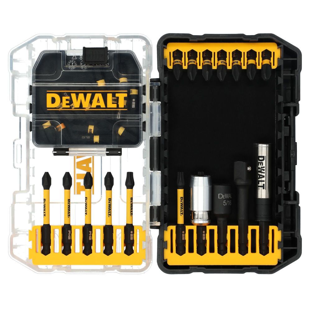 DEWALT Flextorq Impact Ready Impact Driver Bit Set With Toughcase