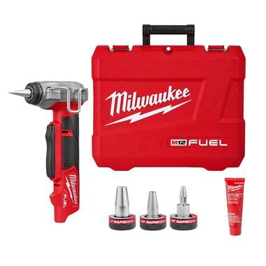 Milwaukee M12 FUEL ProPEX Expander with 1/2inch-1inch RAPID SEAL ProPEX Expander Heads (Bare Tool)