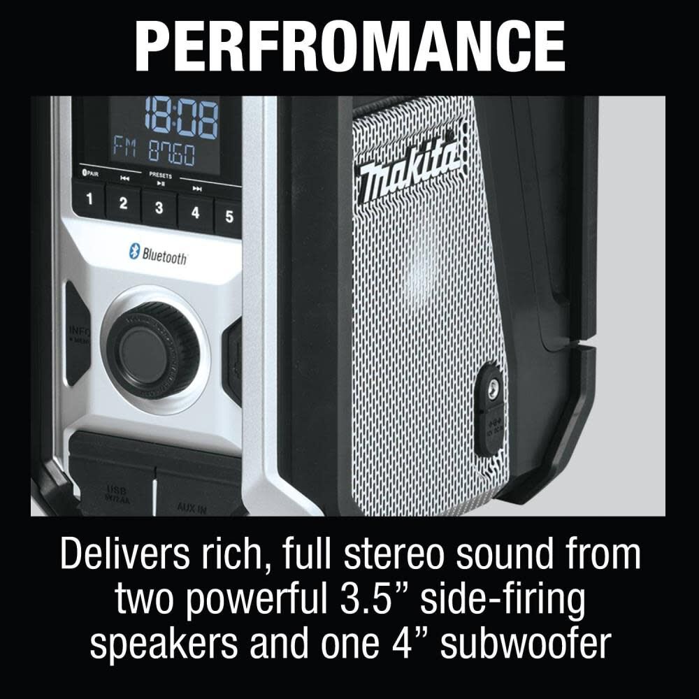 Makita 18V LXT 12V max CXT Lithium Ion Cordless Bluetooth Job Site Radio Bare Tool XRM09B Acme Tools
