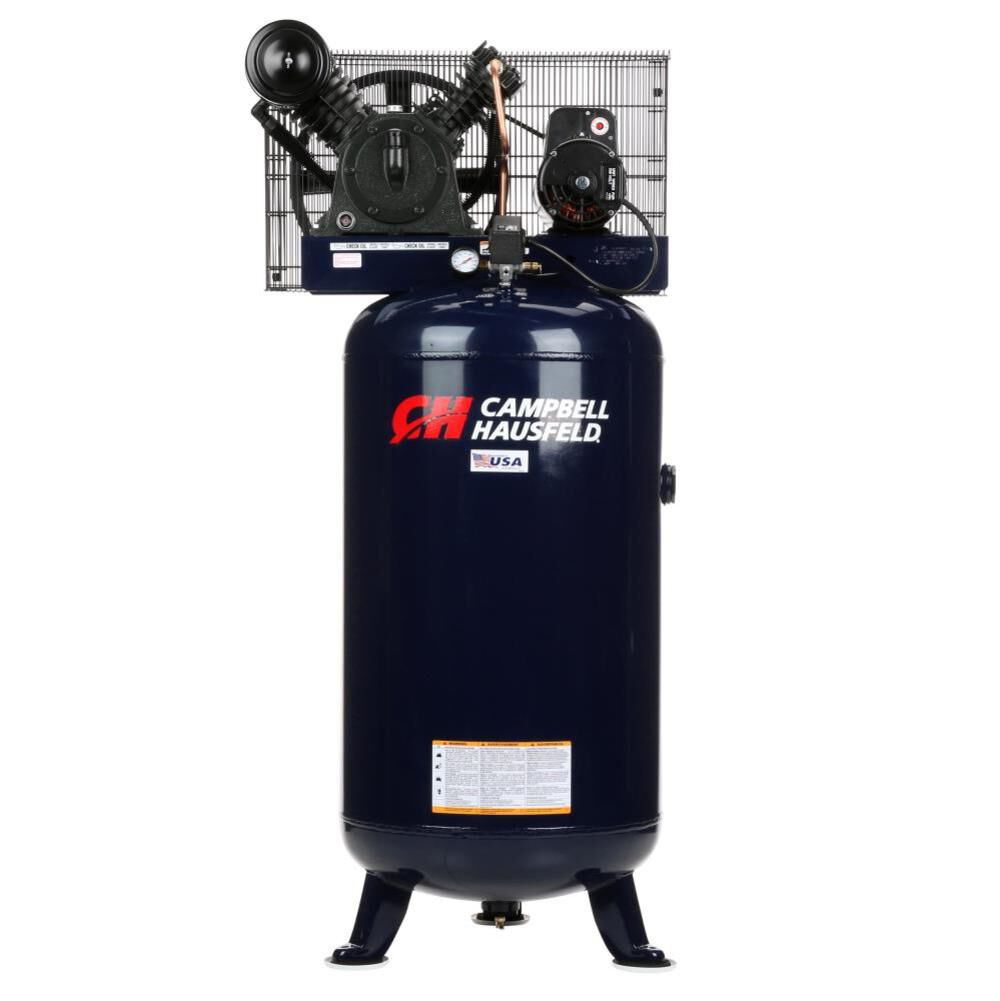 Campbell Hausfeld 80 Gallon Vertical Two Stage Stationary Electric Air Compressor – HS5180