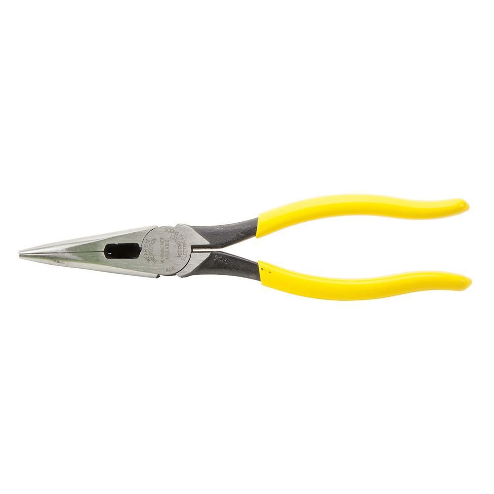 Klein Tools 8in Long Nose Pliers Side Cutting, large image number 6