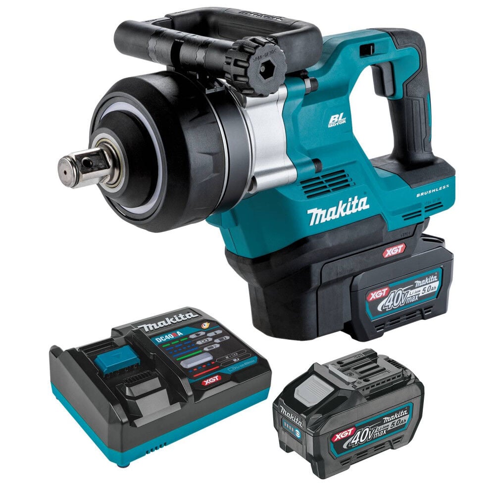 Makita 40V max XGT 4-Speed High-Torque 1 Inch Square Drive D-Handle Short Anvil Impact Wrench 5 Ah Kit with Friction Ring, large image number 1