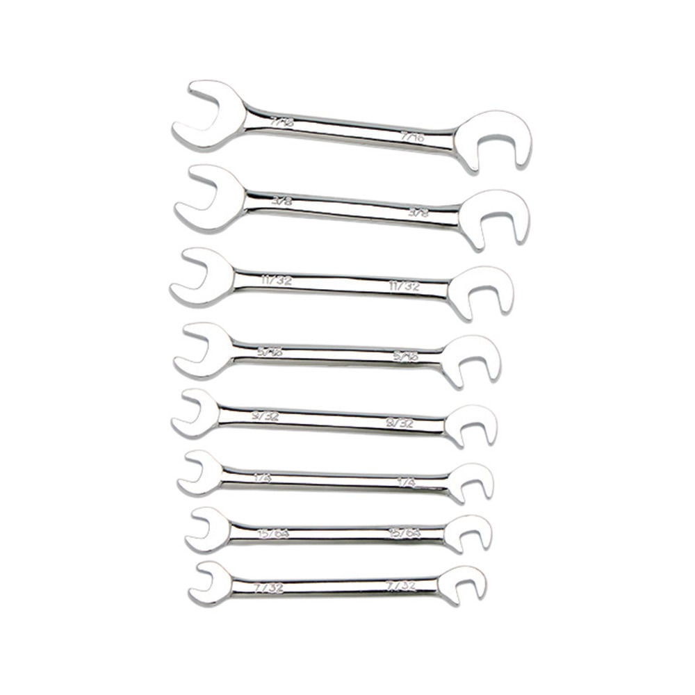 Cougar Pro 8-Piece Steel SAE 7/32 Inch - 7/16 Inch Mini Open End Wrench Set, large image number 1