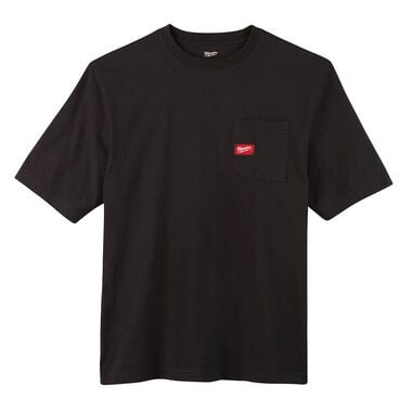Milwaukee Heavy Duty Black Pocket Short Sleeve T-Shirt - X-Large, large image number 0
