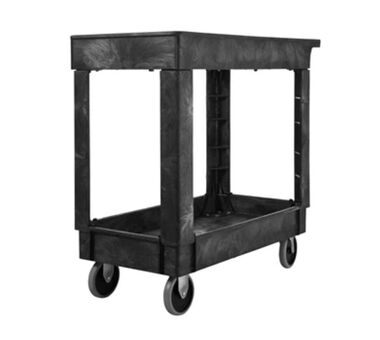 Rubbermaid Heavy Duty Utility Cart with Flat Handle & 2 Shelfs