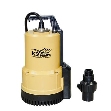 K2 Pumps Submersible Utility Pump 1/4 HP Thermoplastic Automatic