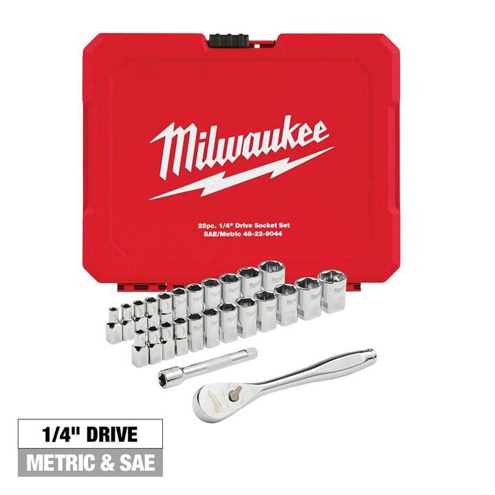 Milwaukee 25pc Ratchet and Socket Tool Set, large image number 10