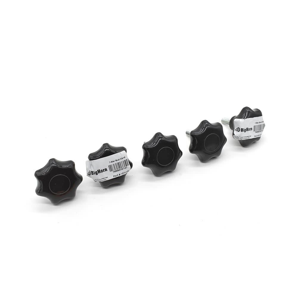 Big Horn 7-Star 3/8-16 Inch Steel Thread Stud – 5 Pack – 19714B-5 Pack