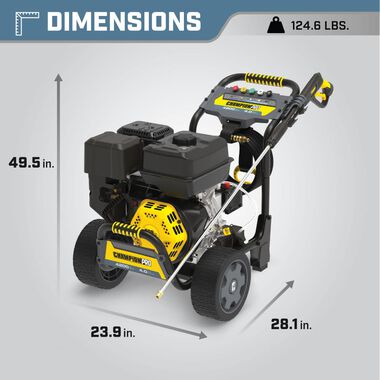 Champion Power Equipment Pro 4200-PSI 4.0-GPM Commercial Duty Low Profile Gas Pressure Washer, large image number 9