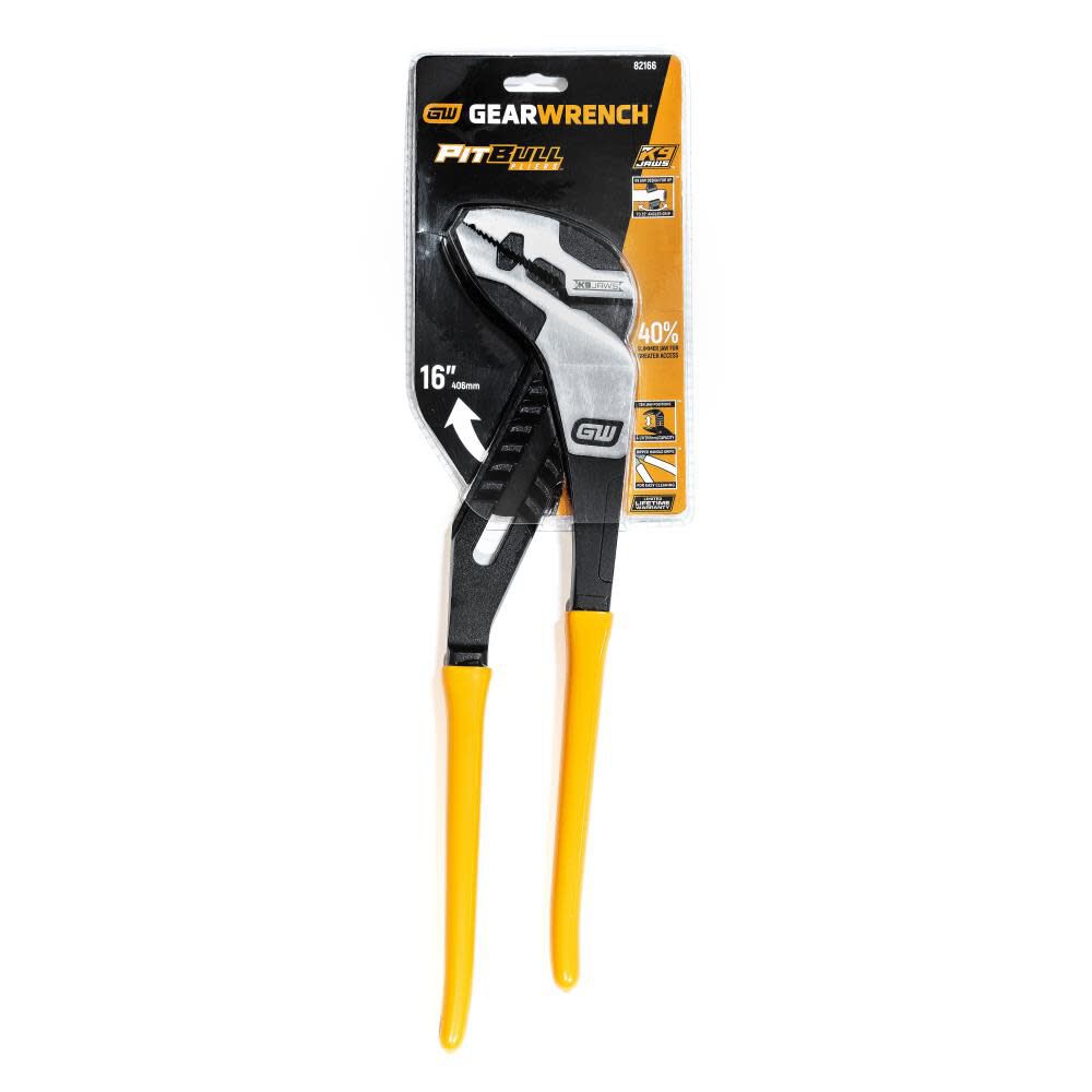 GEARWRENCH 16in Tongue & Groove Pliers Pitbull K9 Straight Jaw Dipped Handle, large image number 3