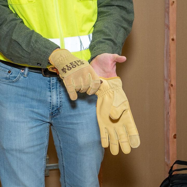 Klein Tools Leather All Purpose Gloves, XL, large image number 4