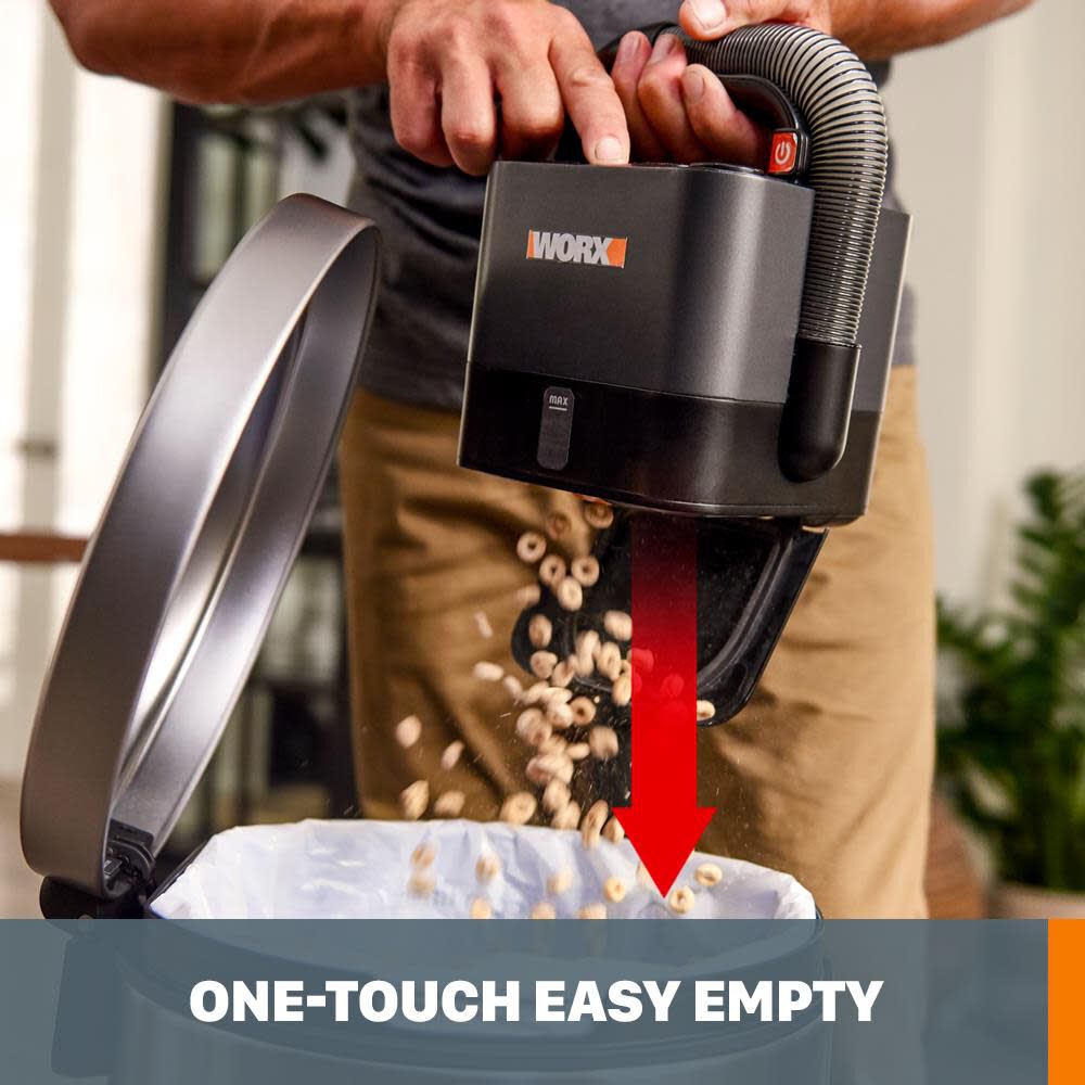 Worx 20V Power Share Max Cordless Handheld Dry Shop Vacuum with Battery, large image number 4