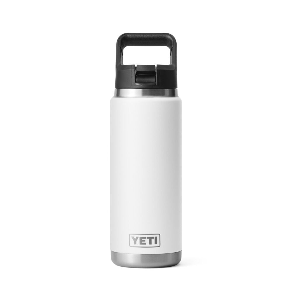 YETI 26oz Rambler Water Bottle with Straw Cap White – 21071501823
