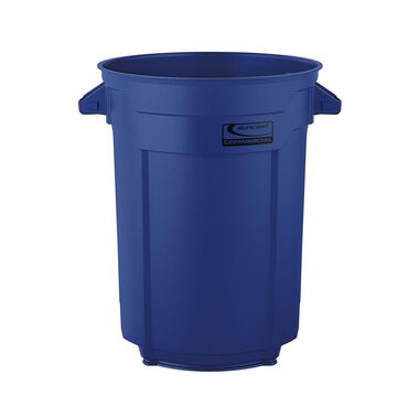 Suncast Plastic Utility Trash Can - 55 Gallon Blue, large image number 1