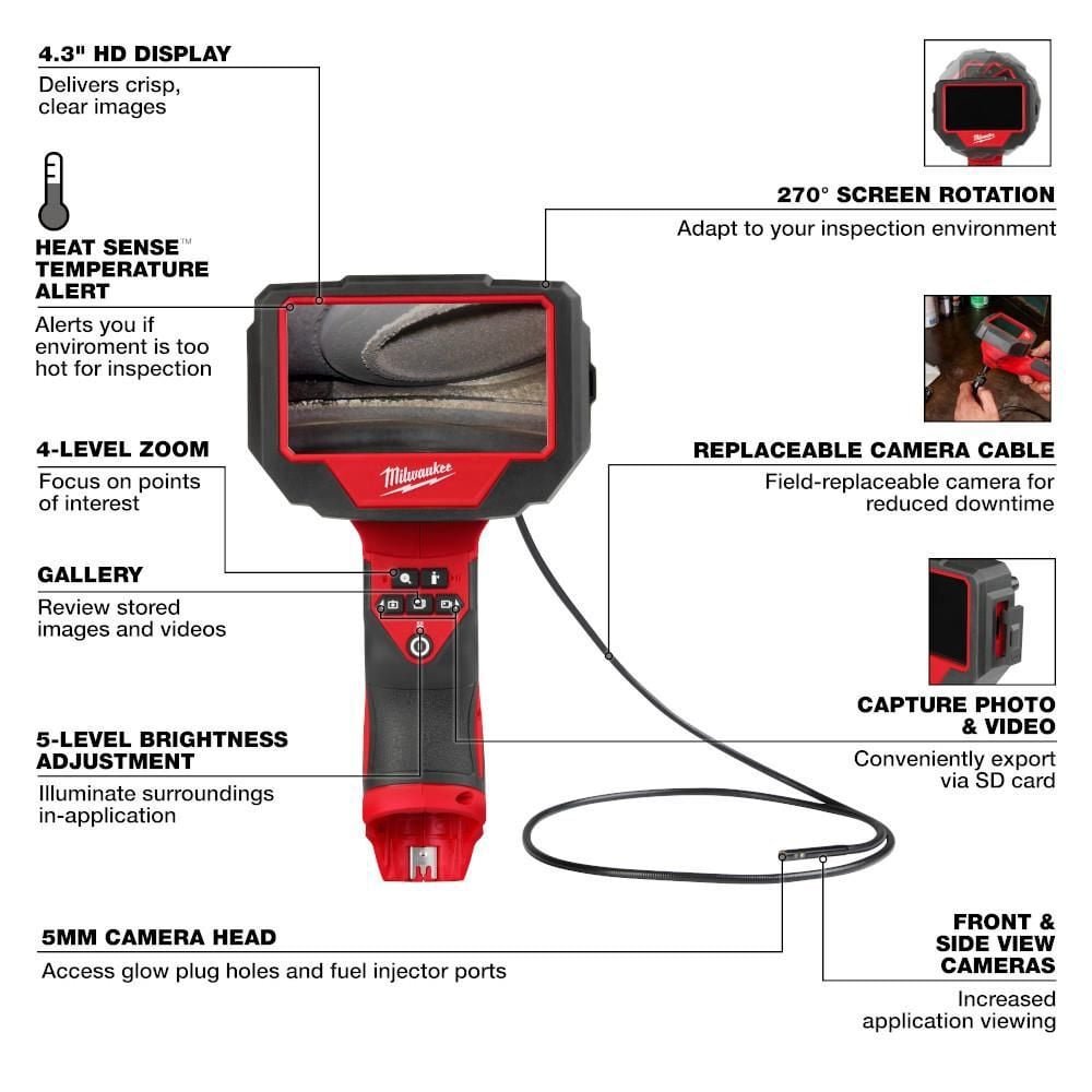 Milwaukee M12 Auto Technician Borescope (Bare Tool), large image number 6
