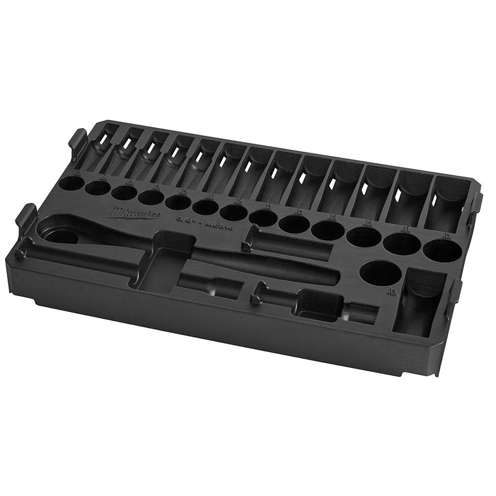 Milwaukee PACKOUT 60 Piece SAE and Metric Ratchet and Socket Set with Organizer Bundle, large image number 11