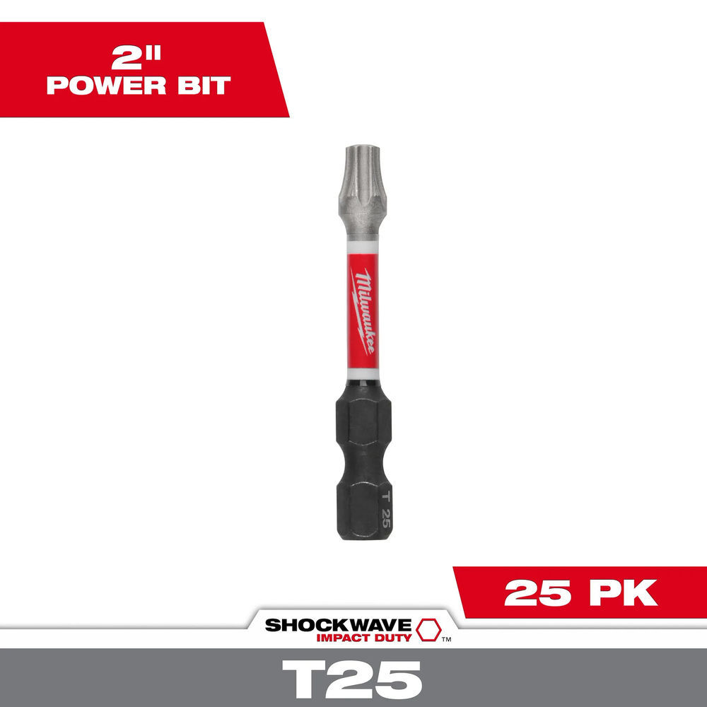 Milwaukee SHOCKWAVE 2 in. Impact Torx T25 Power Bit, large image number 2