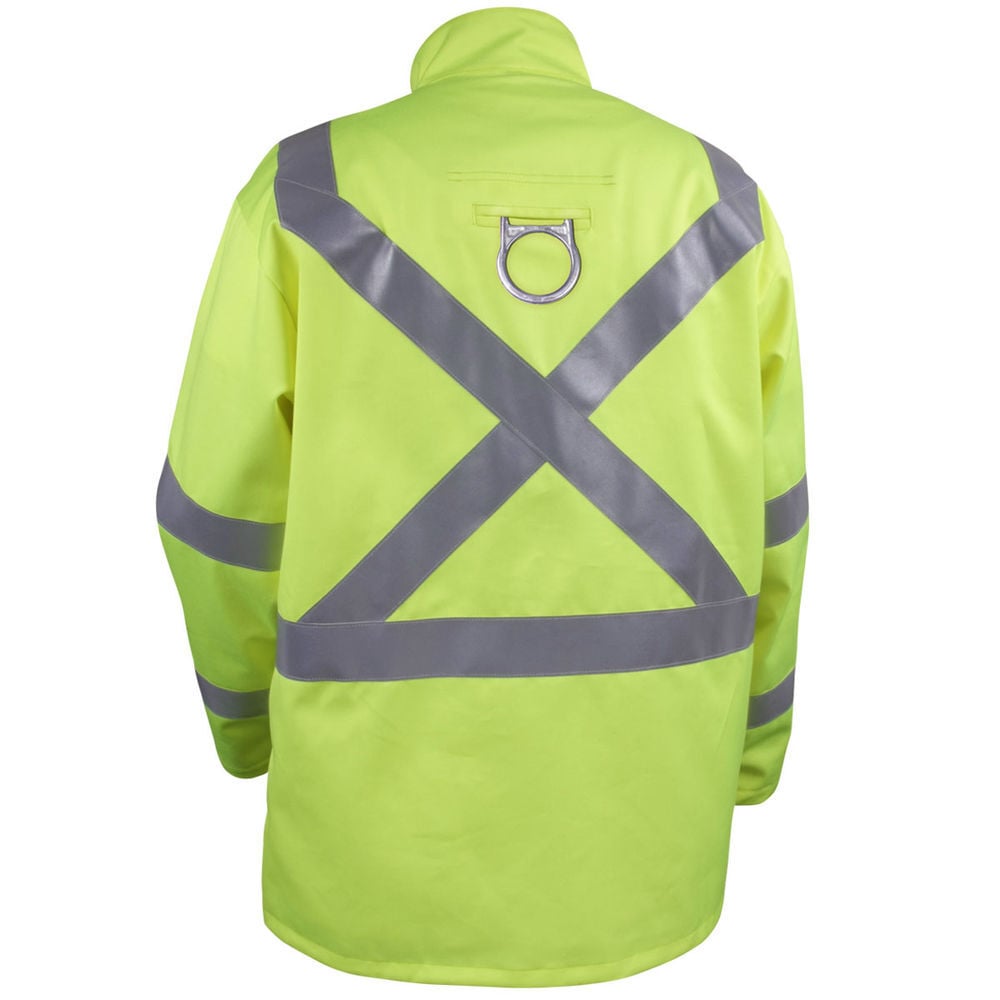 Black Stallion Welding Jacket 9oz Lime Green FR Cotton 2X, large image number 2