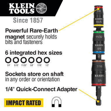 Klein Tools Impact Flip Socket Set No Handle