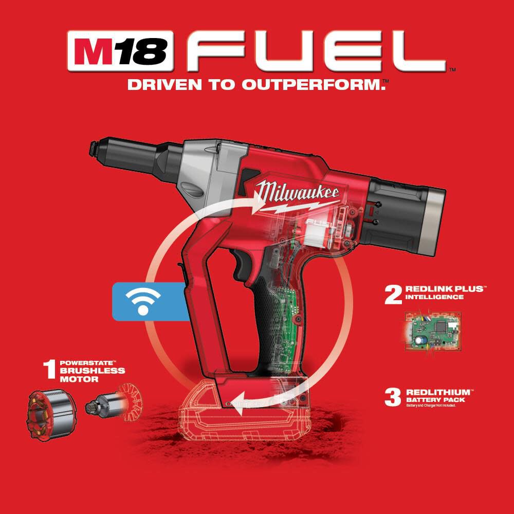 Milwaukee rivet top gun m18