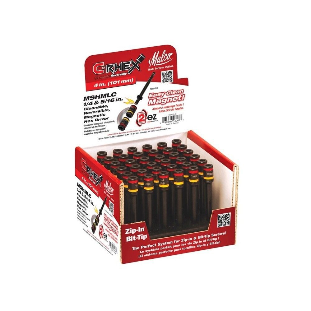 Malco Products C-Rhex 1/4 Inch and 5/16 Inch Socket Reversible Magnetic Hex Driver, large image number 5