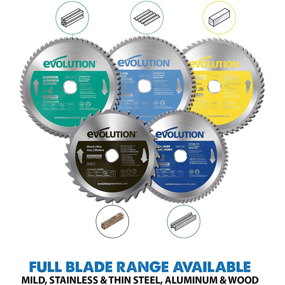 Evolution Power Tools 6.5in x 40T Steel Cutting Circular Saw Blade, large image number 3