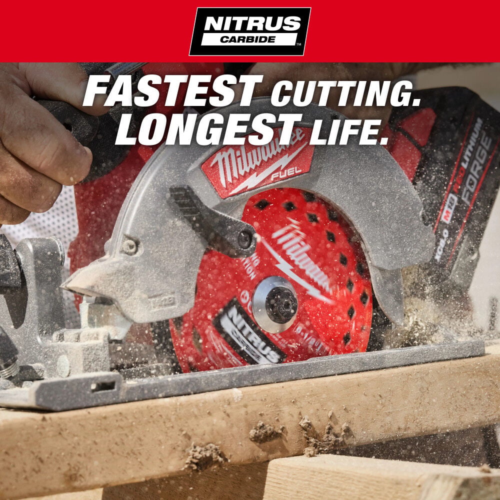 Milwaukee 6-1/2 Inch 24T NITRUS Carbide Framing & Demolition Circular Saw Blade, large image number 2