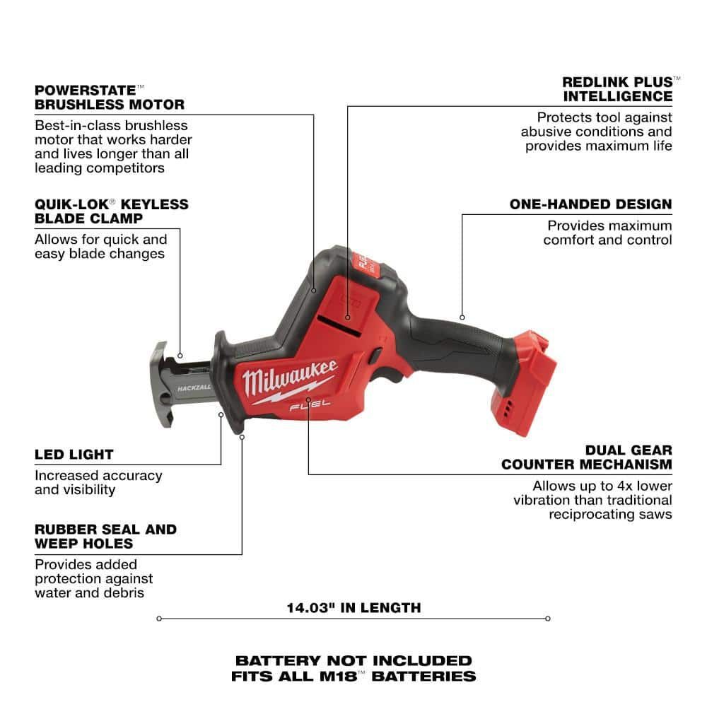 Milwaukee M18 Combo Kit with Drill/Driver, Driver, Switch, Saw and Battery, large image number 7