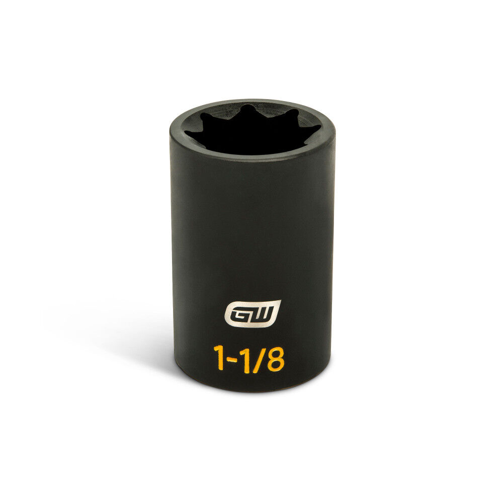 GEARWRENCH 1/2 Drive Lineman 1-1/8 8-Point Double Square Deep Impact Socket - GWLS118H