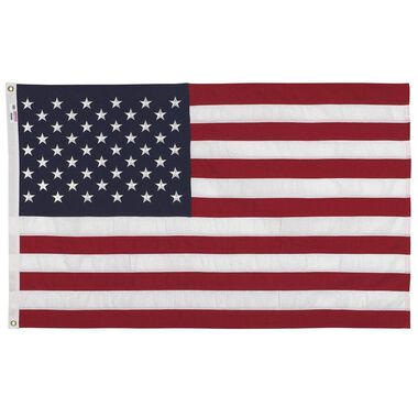 Valley Forge Flag 3 Ft. Width x 5 Ft. Height Polyester United States Flag