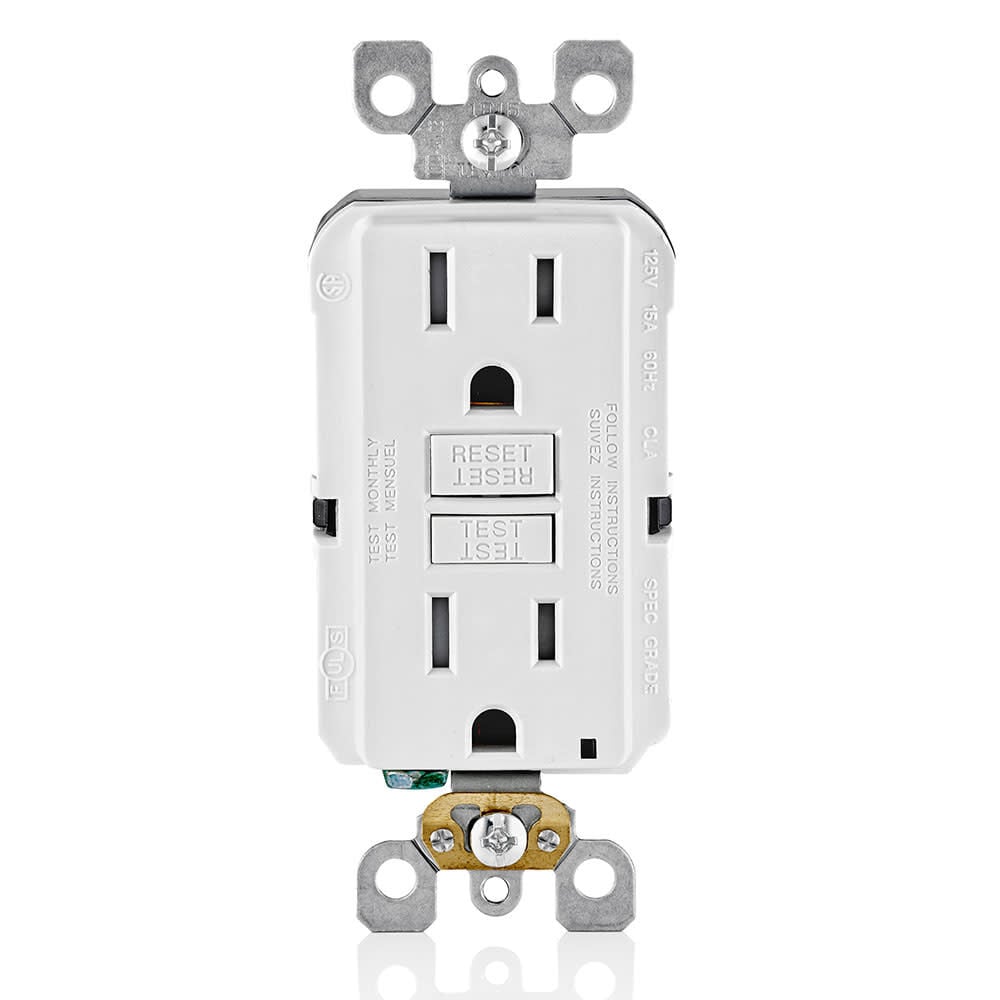 Leviton SmartlockPro GFCI Outlet 15A 125V White NEMA 5-15R, large image number 3