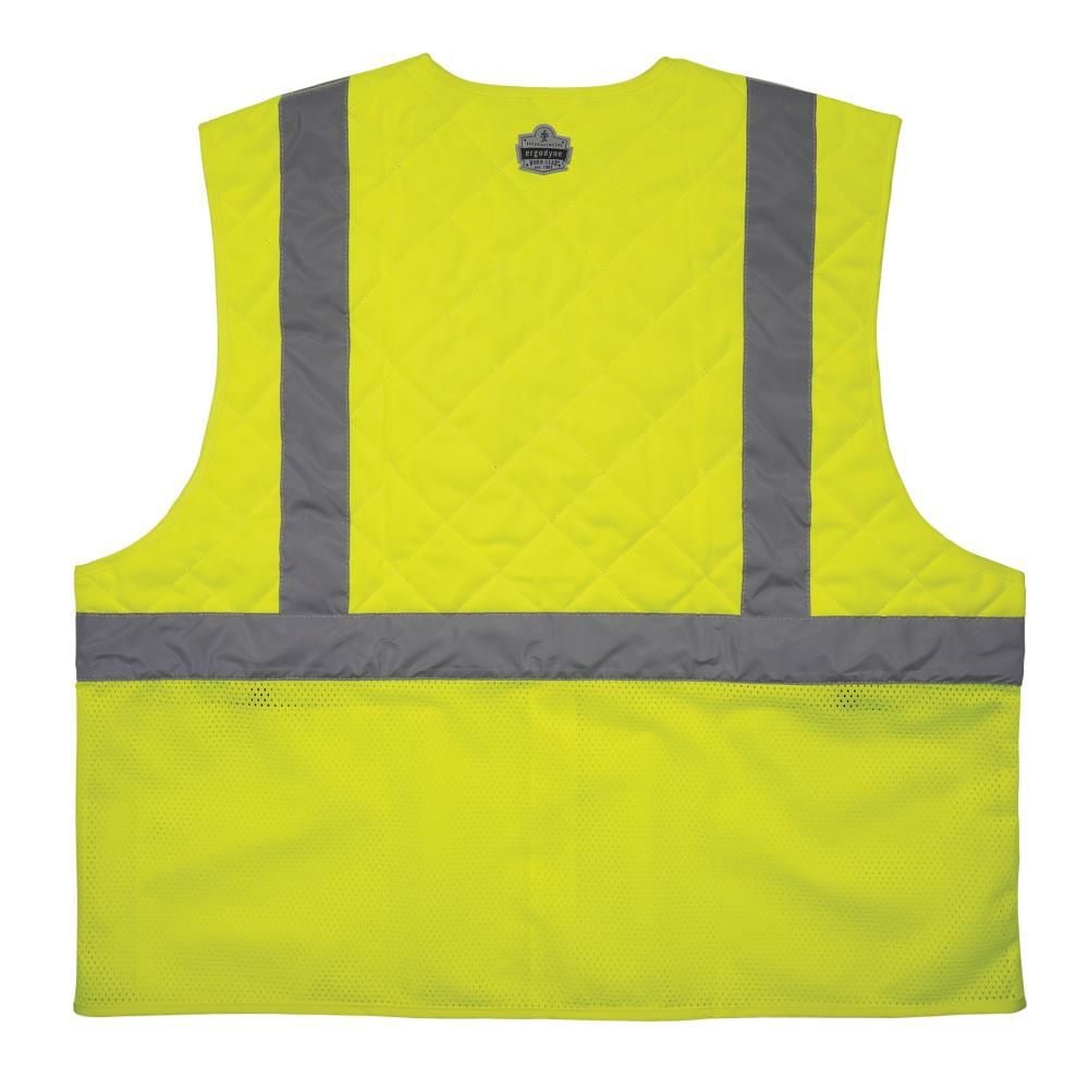 Ergodyne Chill Its 6668 Hi Vis Safety Cooling Vest Type R Class 2 Lime Small, large image number 2