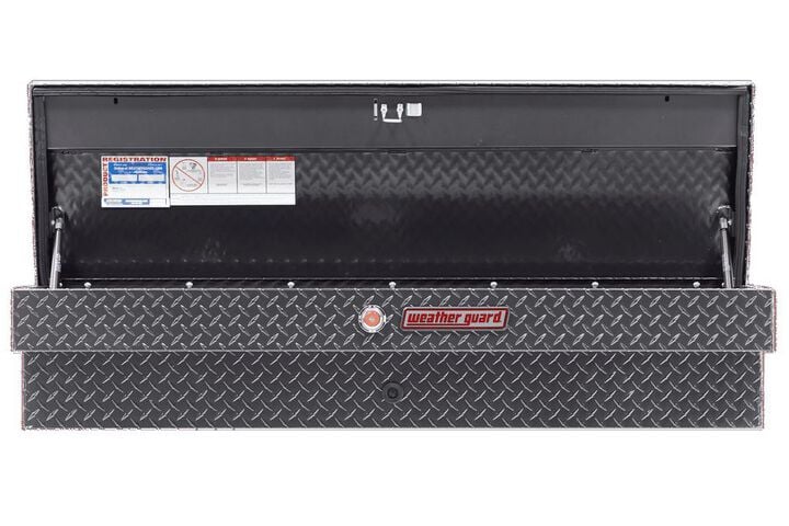 Weather Guard 56in Lo-Side Truck Tool Box Aluminum Gunmetal Gray, large image number 2
