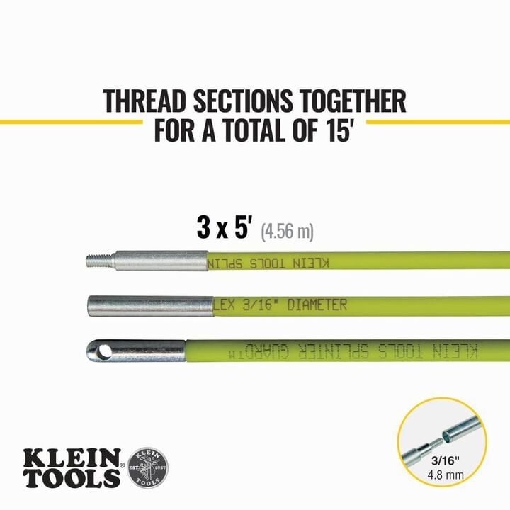 Klein Tools 15 ft Mid Flex Glow Rod, large image number 2