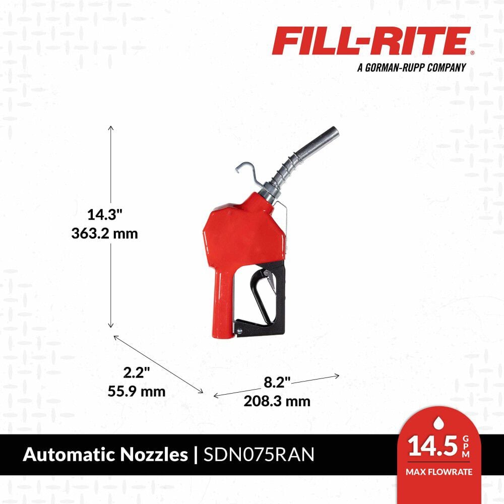 Fill-Rite 3/4 Inch Automatic Gasoline Nozzle 14.5 GPM, large image number 3