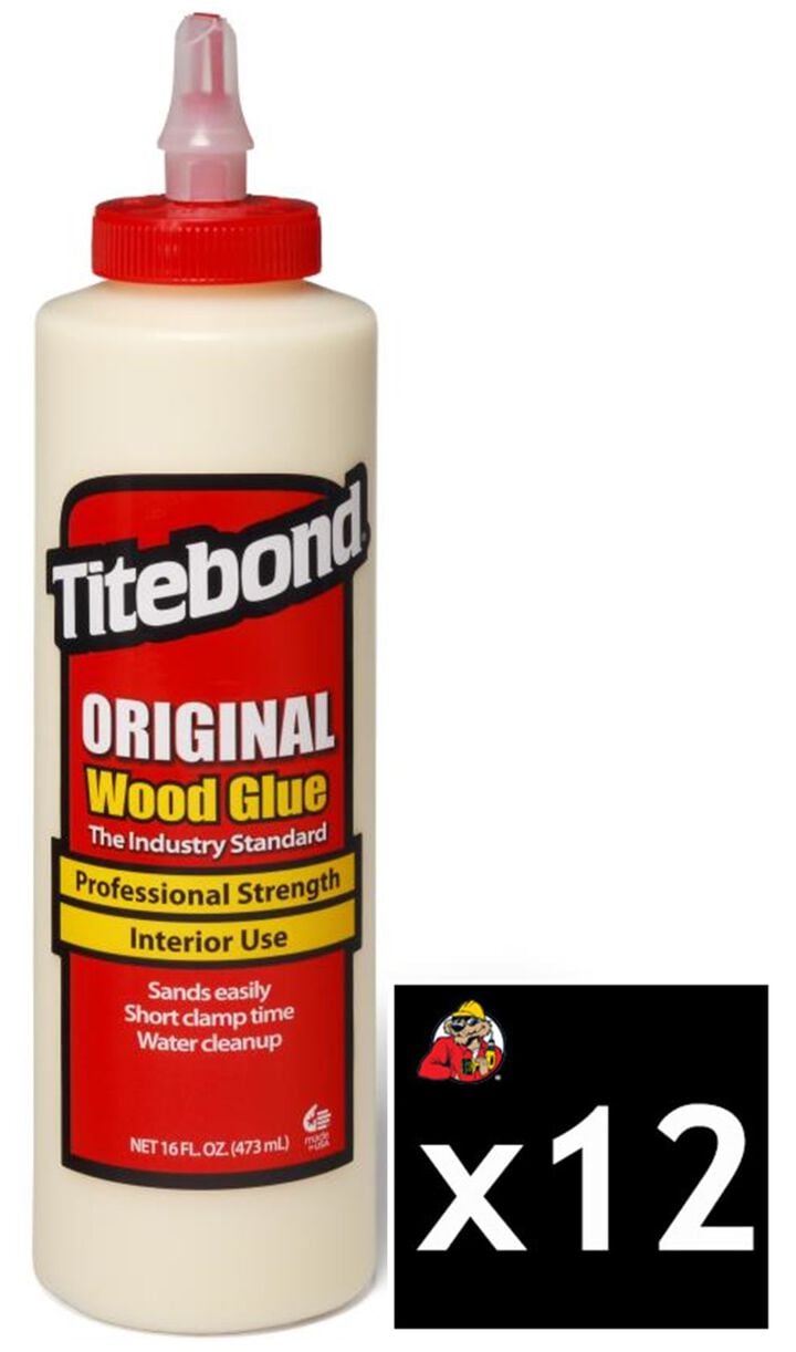 Titebond Original Wood Glue 16 Oz Pack of 12
