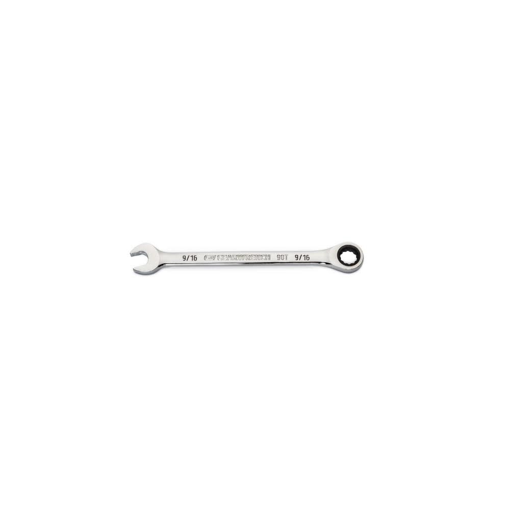 GEARWRENCH 9/16in 90T 12 Point Ratcheting Combination Wrench, large image number 1
