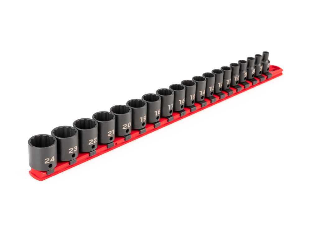 Tekton 3/8 Inch 12 Point Impact Socket Set, 19 Pieces (6-24 mm), large image number 1